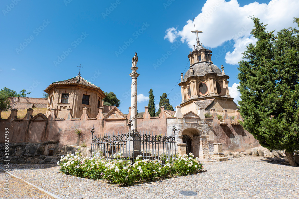 Paisaje de naturaleza en la Abadía del Sacromonte, Granada, Andalucía, España, Europa