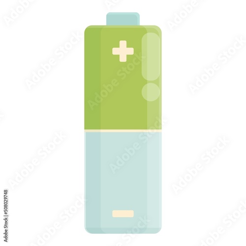 Eco battery icon cartoon vector. Cutlery friendly. Energy power
