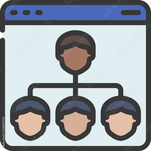 Online Hierarchy Icon