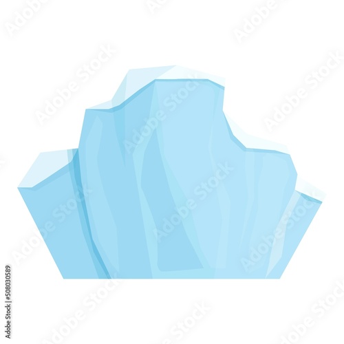 Underwater glacier icon cartoon vector. Ice berg. Freeze pole