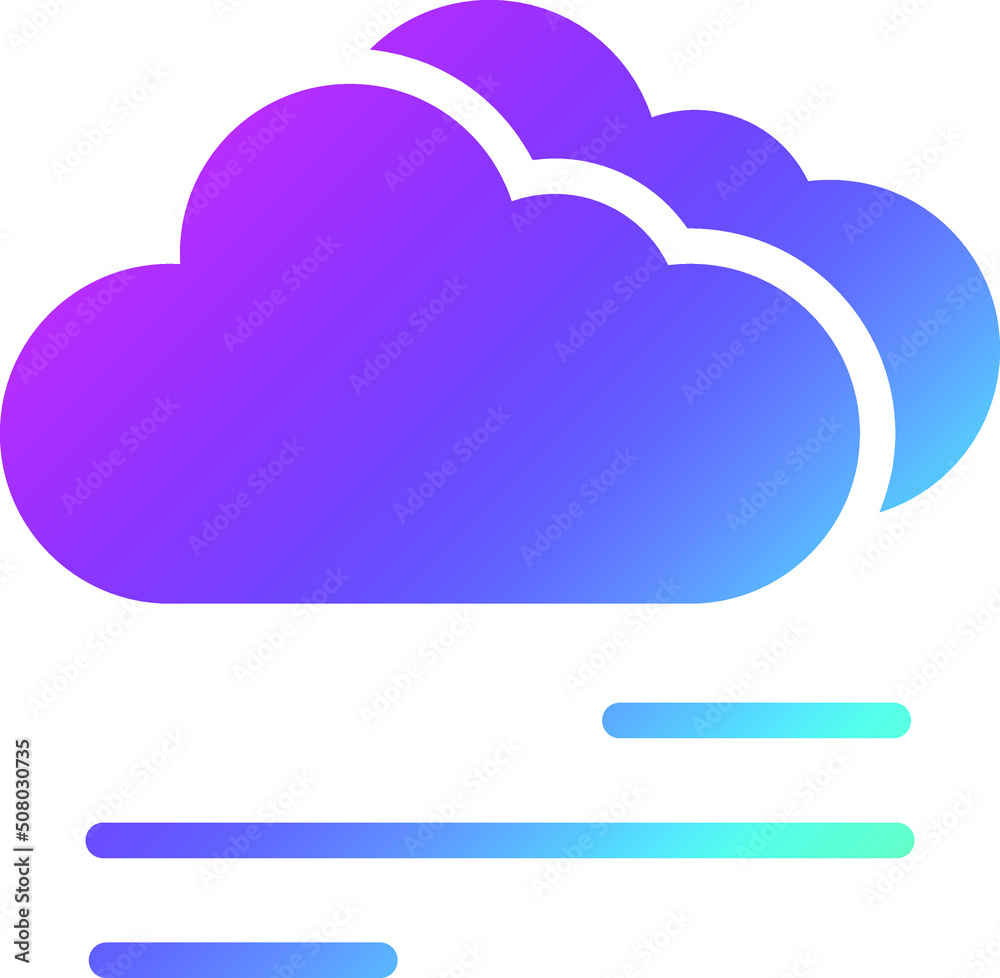 Foggy Vector Icon Design Illustration