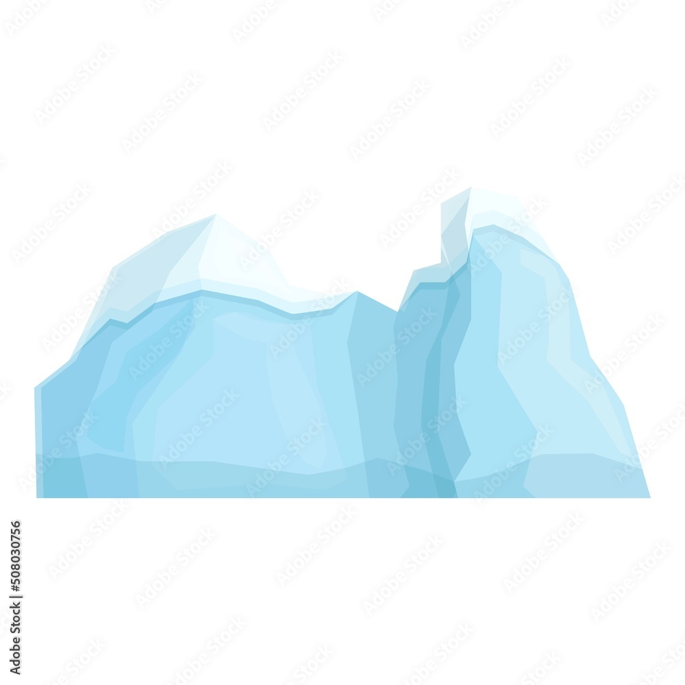 Freeze iceberg icon cartoon vector. Ice berg. North pole