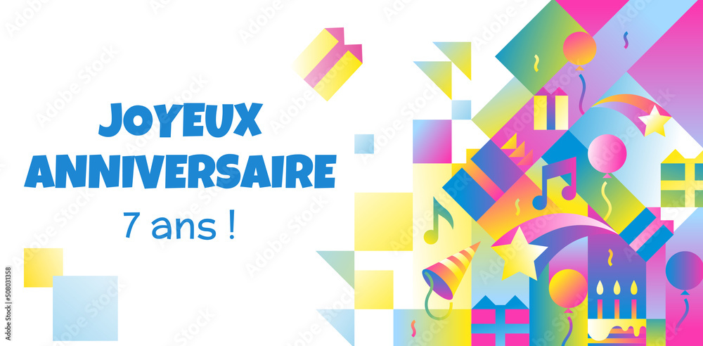 carte anniversaire 7 ans