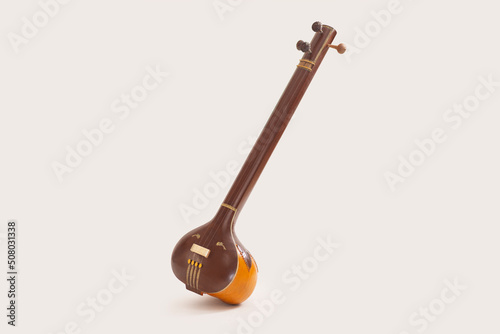 Close-up portrait of Tanpura, Indian Traditional Classical Music instrument