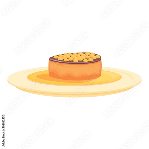 Duck foie gras icon cartoon vector. French food. Fat pate