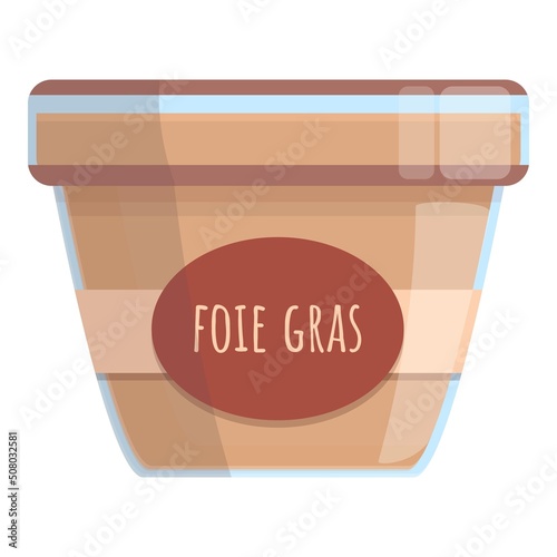 French foie gras icon cartoon vector. Goose food. Ham pate
