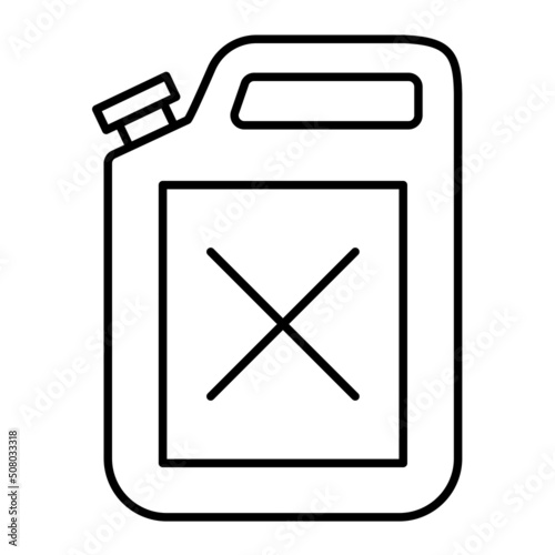Fuel canister icon. Line fuel canister for web design
