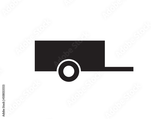 simple trailer silhouette icon