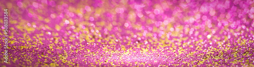 Rose gold and pink glitter, Defocused abstract holidays lights on background. © phadungsakphoto