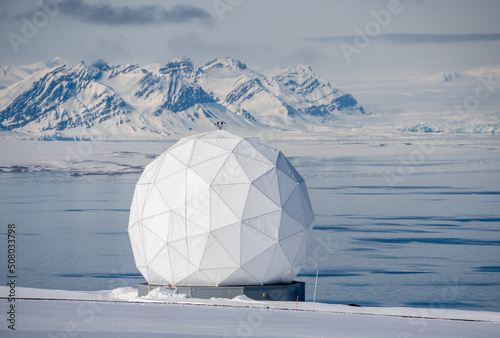 Svalbard Satellite Station, Arctic circle, Norway photo