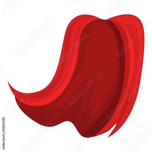 Red cloak icon cartoon vector. Vampire cape. Magic king