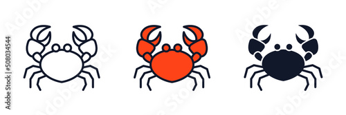 crab icon symbol template for graphic and web design collection logo vector illustration