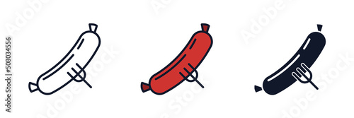 sausage icon symbol template for graphic and web design collection logo vector illustration