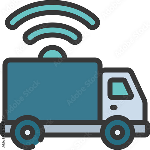 Autonomous Lorry Icon