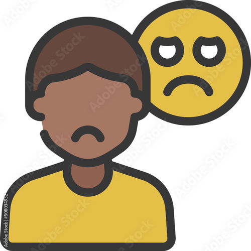 Unhappy Customer Male Icon
