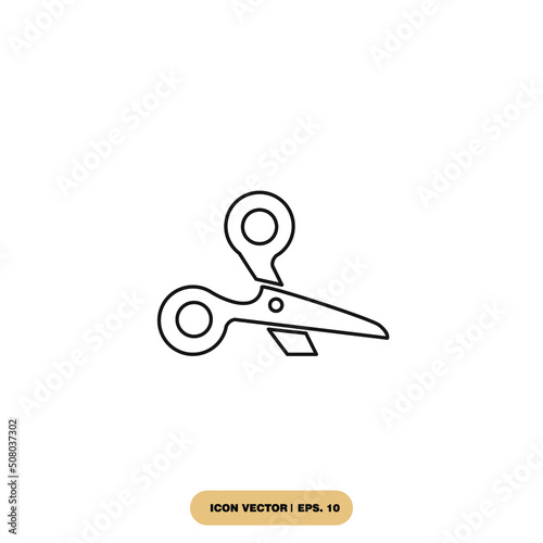 Scissors cut icons  symbol vector elements for infographic web