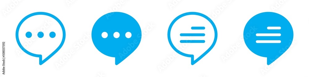Speech Bubble Balloon Icon. Shape Bubbles Icon, Vector Illustration Speech Bubble Balloon Icon. Shape Bubbles Icon, Vector Illustration