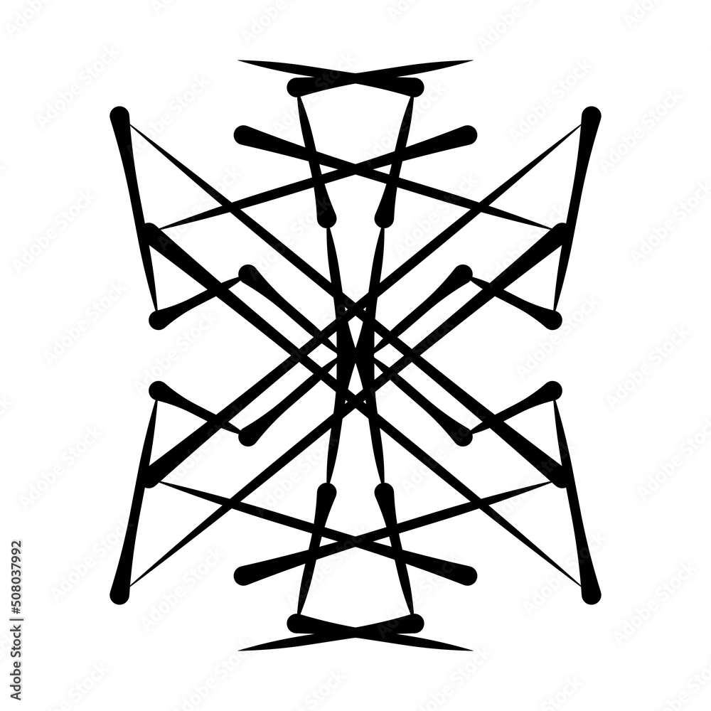 Illustration for a logo or tattoo. Logo template. Use in naming, branding and advertising Illustration for a logo or tattoo. Logo template. Use in naming, branding and advertising