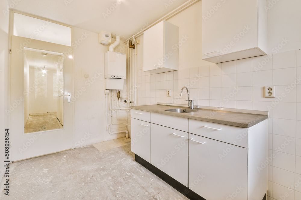 Kitchen in apartment under refurbish work Kitchen in apartment under refurbish work