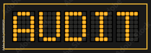Orange color led in word audit on black background