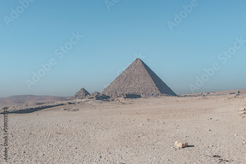 The Pyramids of Giza in Ca  ro.