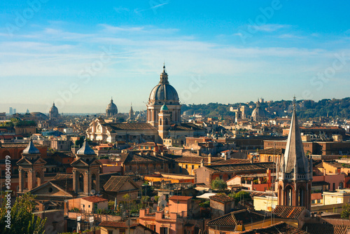 Canvas Print Wonderful panoramic view of Rome