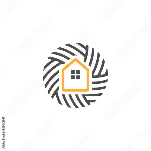 Simple logo of building rental in abstract style