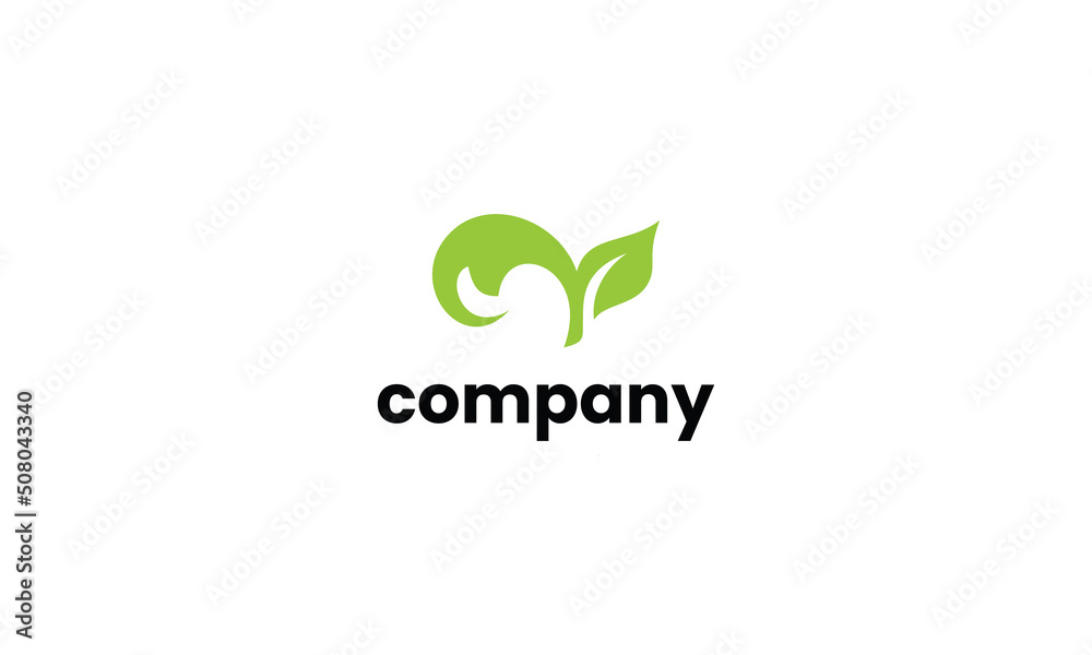 Logo design template green leaf decorative vector template Logo design template green leaf decorative vector template