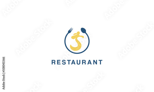 Letter Initial S Symbol Hexagon with Fork Spoon for Food Restaurant Icon Logo design inspiration