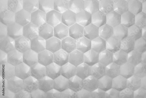 Fototapeta Naklejka Na Ścianę i Meble -  Honeycomb pattern abstract gray white background hexagonal geometric shape wall design modern interior