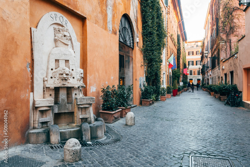 Fototapeta Naklejka Na Ścianę i Meble -  beautiful street of rome, italy