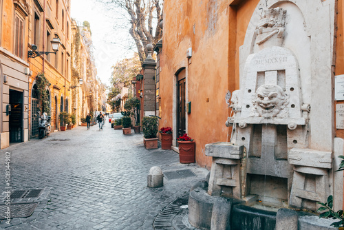 Fototapeta Naklejka Na Ścianę i Meble -  beautiful street of rome, italy