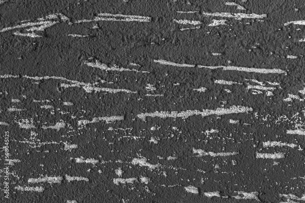 Fototapeta premium Grey and white abstract pattern plaster bark beetle stucco texture background