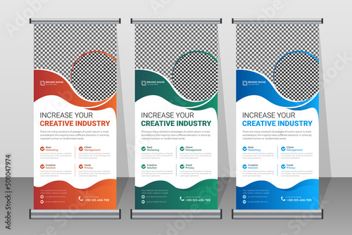 modern business roll up banner design template