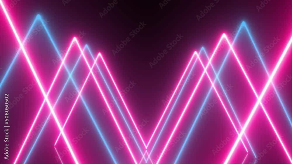 Tunnel of neon triangles of
Light Tunnel of neon triangles of
Light