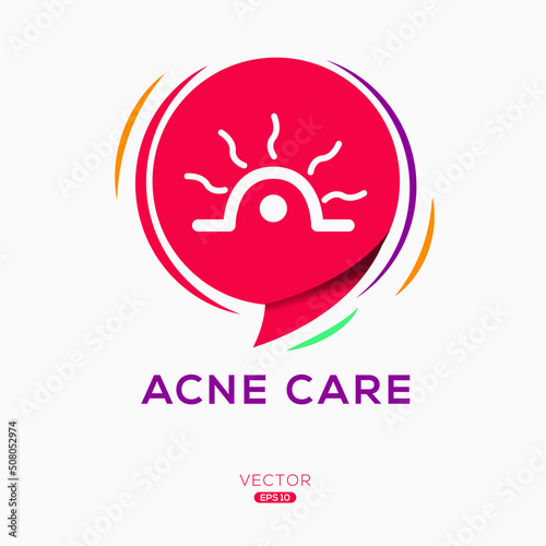 Creative (Acne care) Icon, Vector sign.