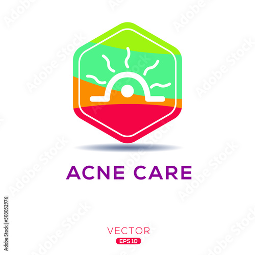 Creative (Acne care) Icon, Vector sign.