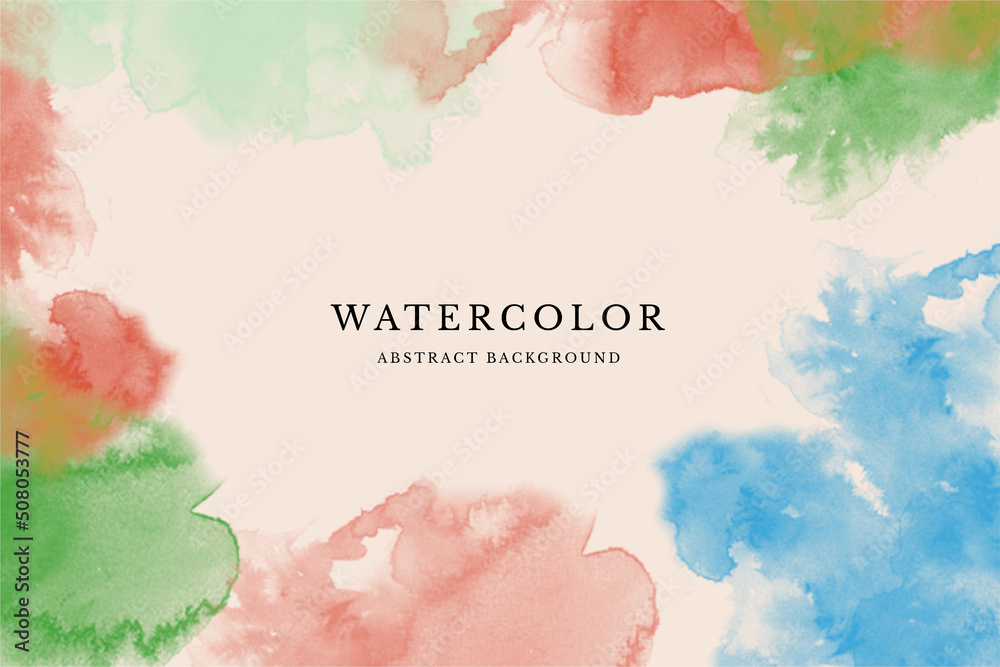 Full Color abstract watercolor background art