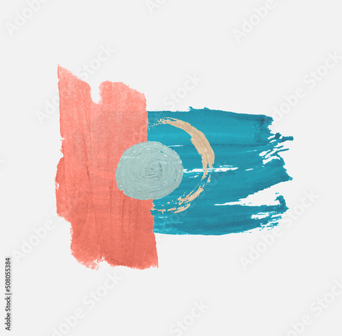 Vector abstract blue and pink stains on light gray background for your design
