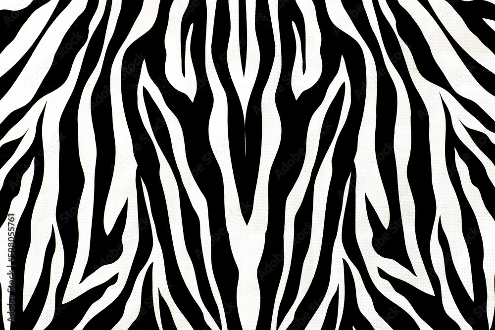 Zebra animal skin abstract fur pattern texture for design and print black and white background