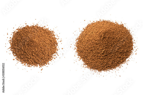Instant coffee isolated on white background.