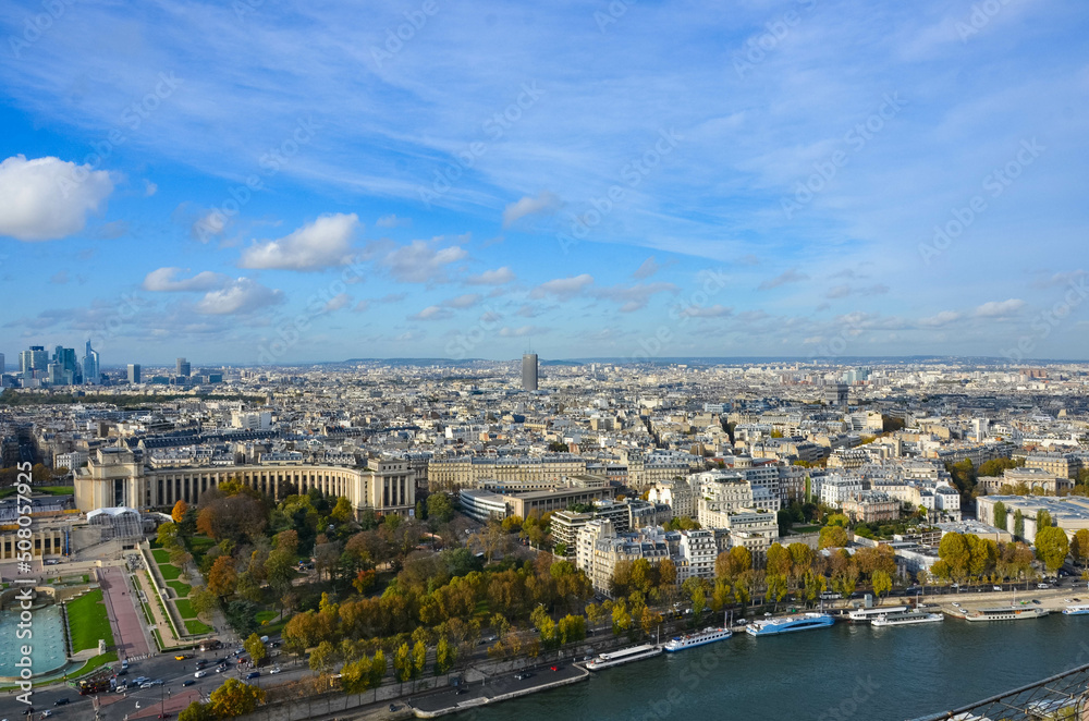 A beautiful panoramic view of Paris in France.