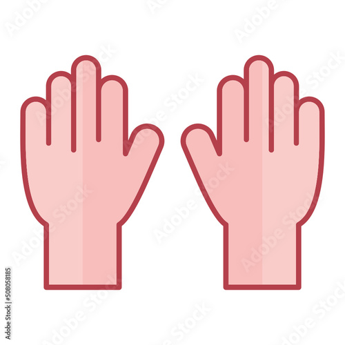 Cleaning gloves Icon Design