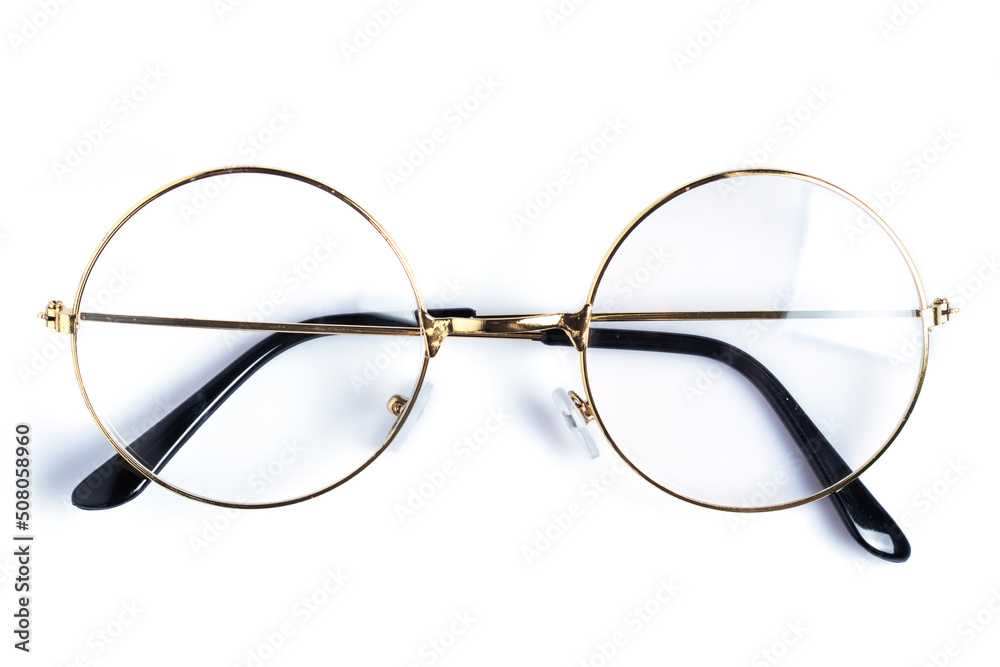 Glasses isolated on white background for the design of portraits Glasses isolated on white background for the design of portraits