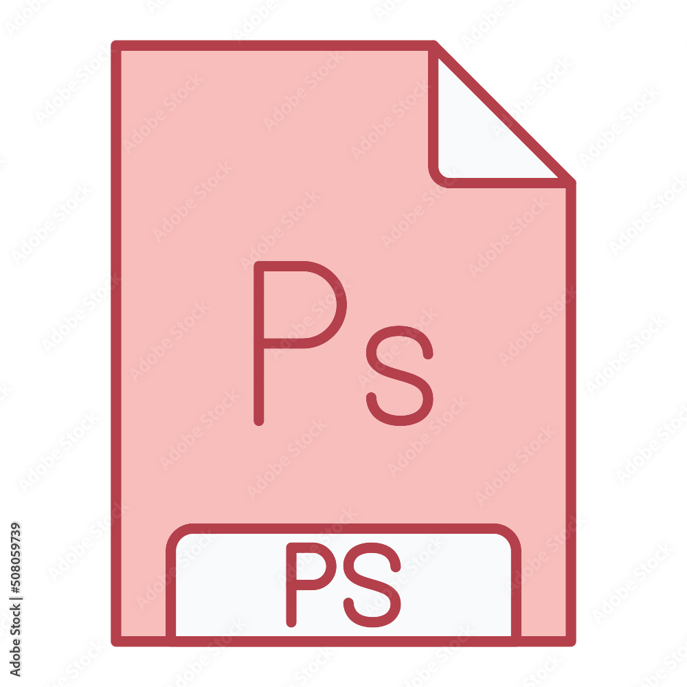 PS File Format Icon Design PS File Format Icon Design