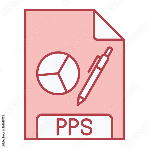 PPS File Format Icon Design photo