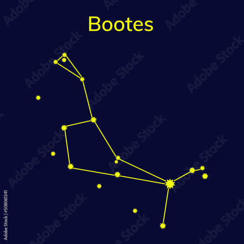 Constellations on a dark blue background