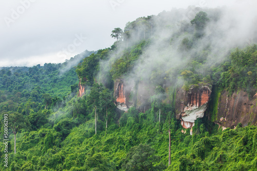 Nakee Cliff, landscape of Phu Langka National Park, Nakon Phanom province,Thailand. photo