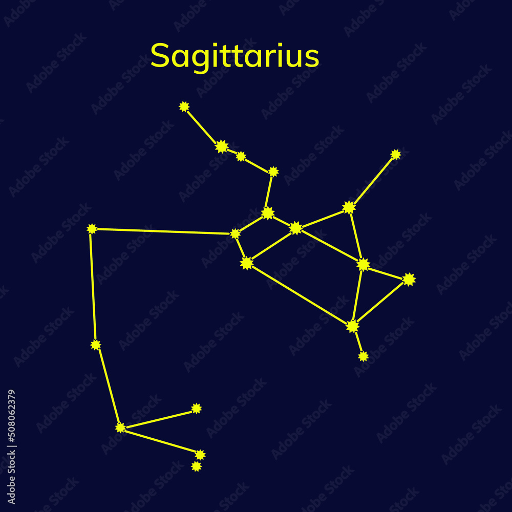Constellations on a dark blue background Constellations on a dark blue background