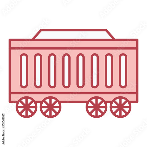 Railway Carriage Icon Design